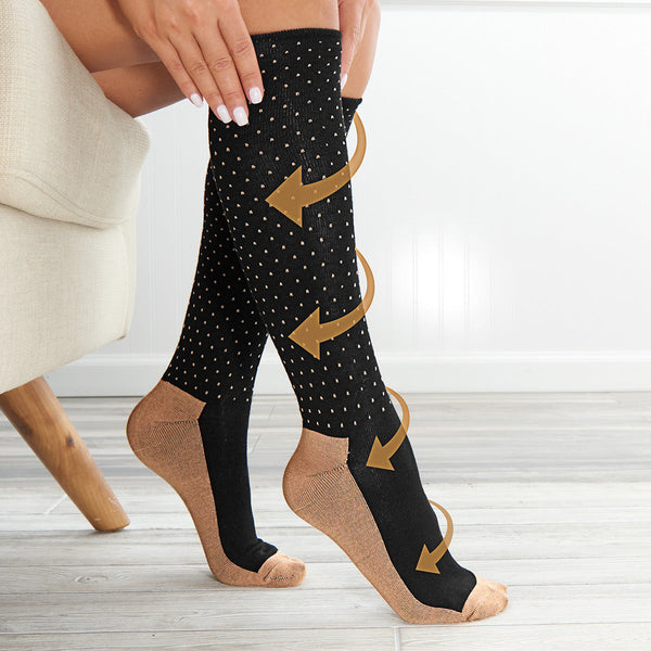 Copper Infused Compression Socks by Sharper Image (2 Pairs)