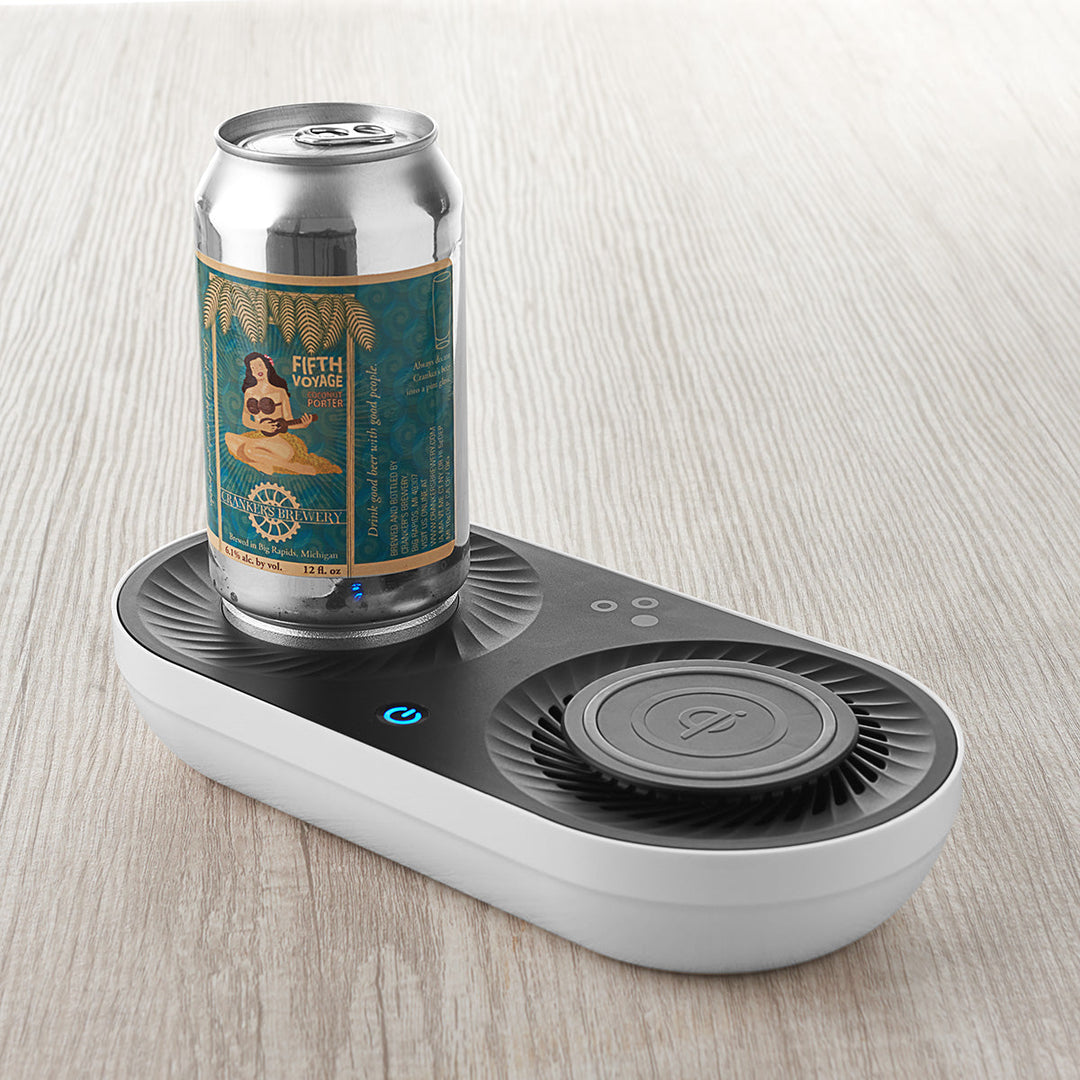 Heating/Cooling Beverage Base with Wireless Charging by Sharper Image