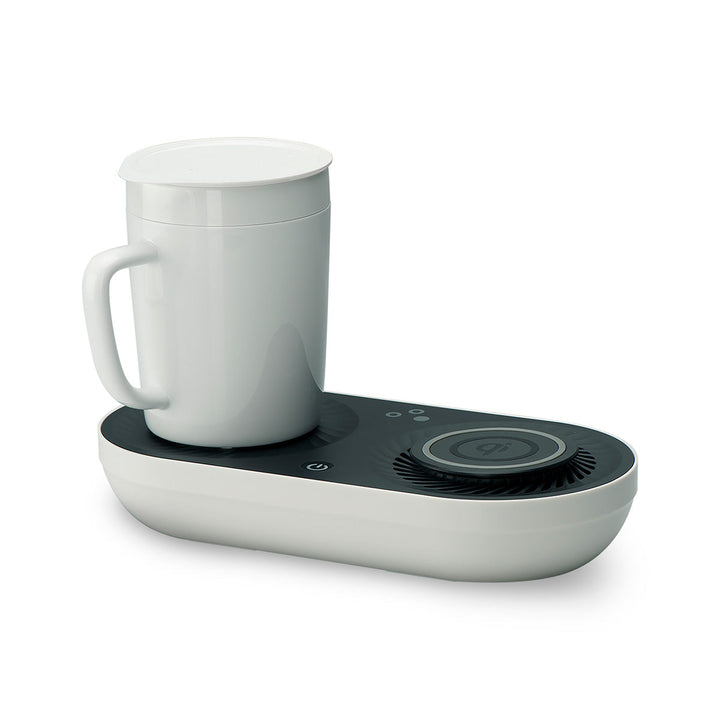Heating/Cooling Beverage Base with Wireless Charging by Sharper Image