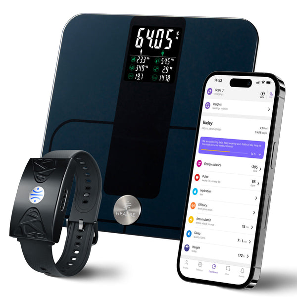 Skin Sensor Calorie Tracker and Smart Scale Bundle