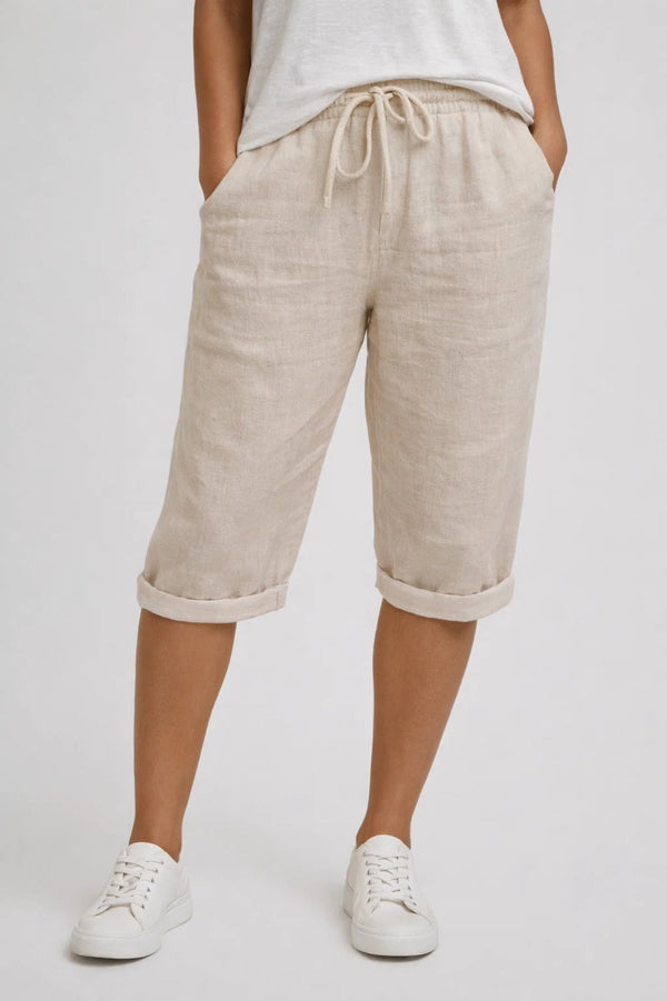 Women's Casual Linen Drawstring Shorts