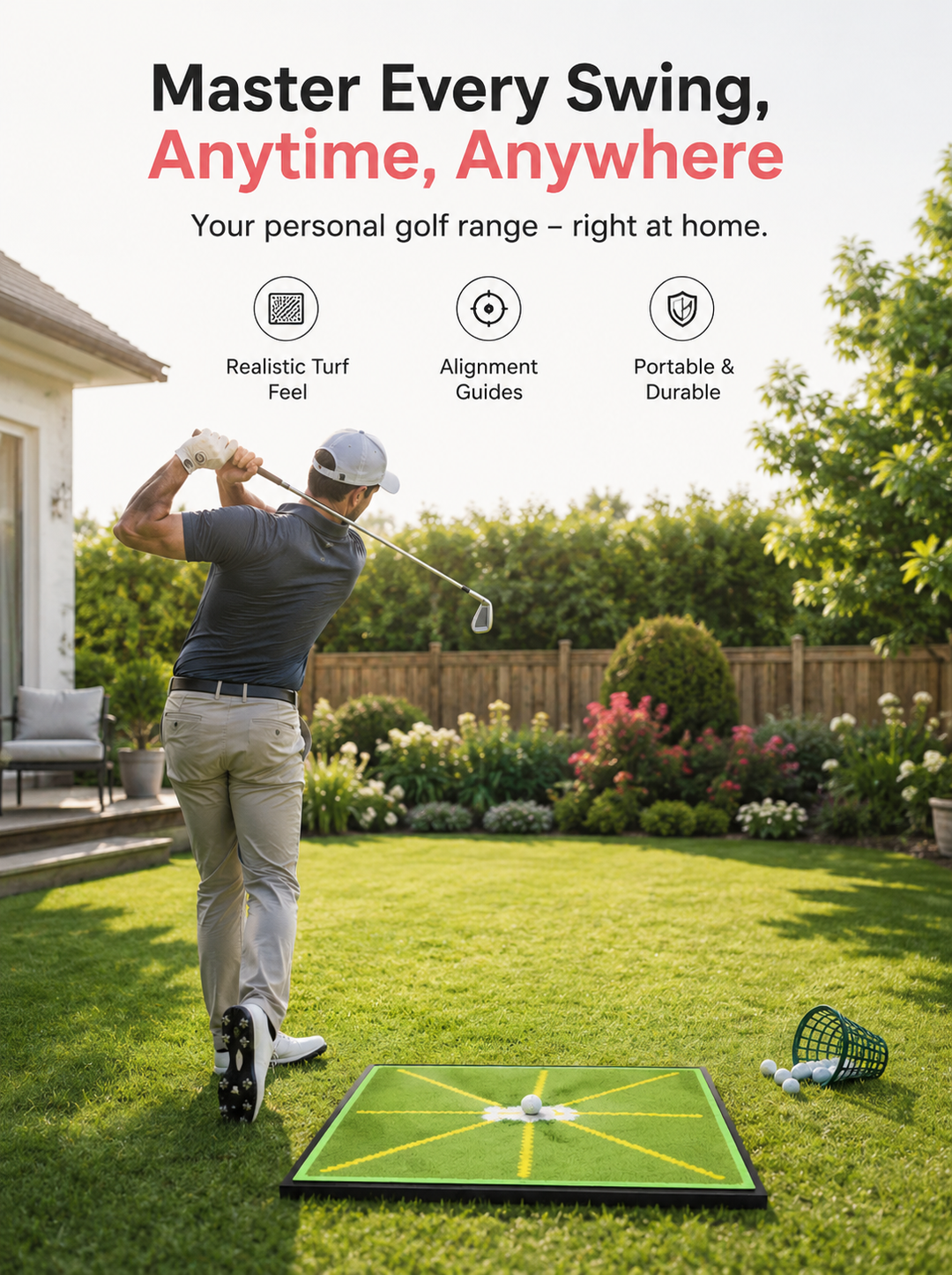 ProSwing™ Golf Training Mat – Direct Swing Feedback at Home